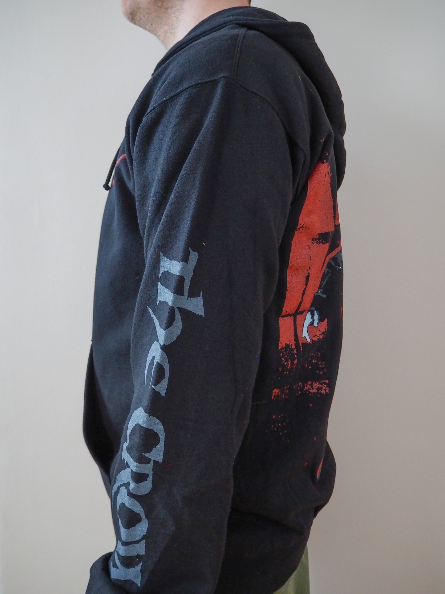 Y2K the Crow "Crow" three sided print zip-up hoodie