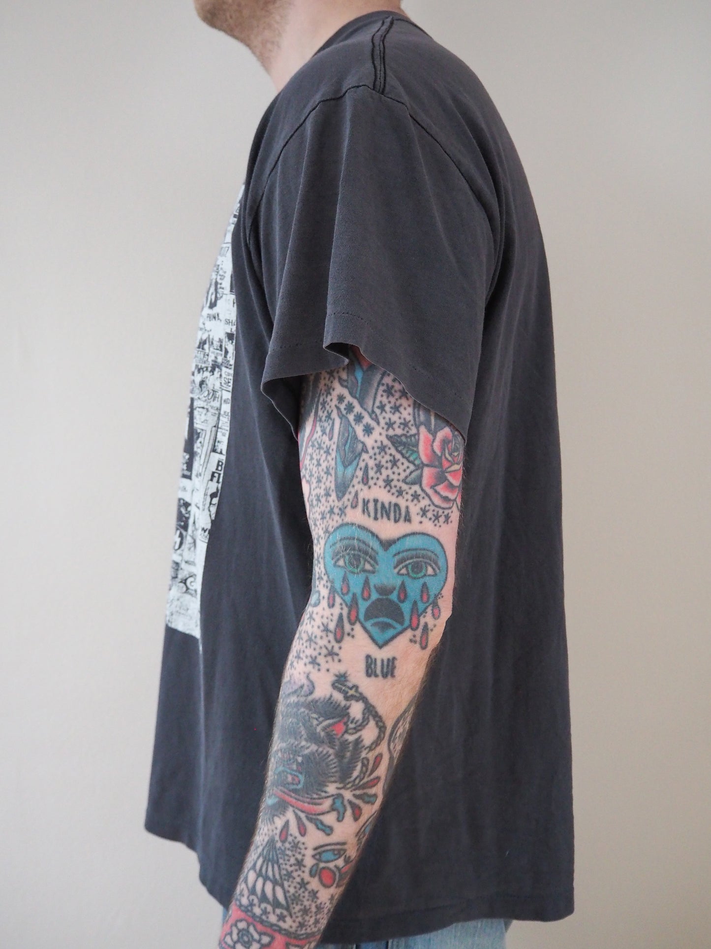 Late 80s/Early 90s Punk Poster shirt (Black Flag, Fear, etc.)