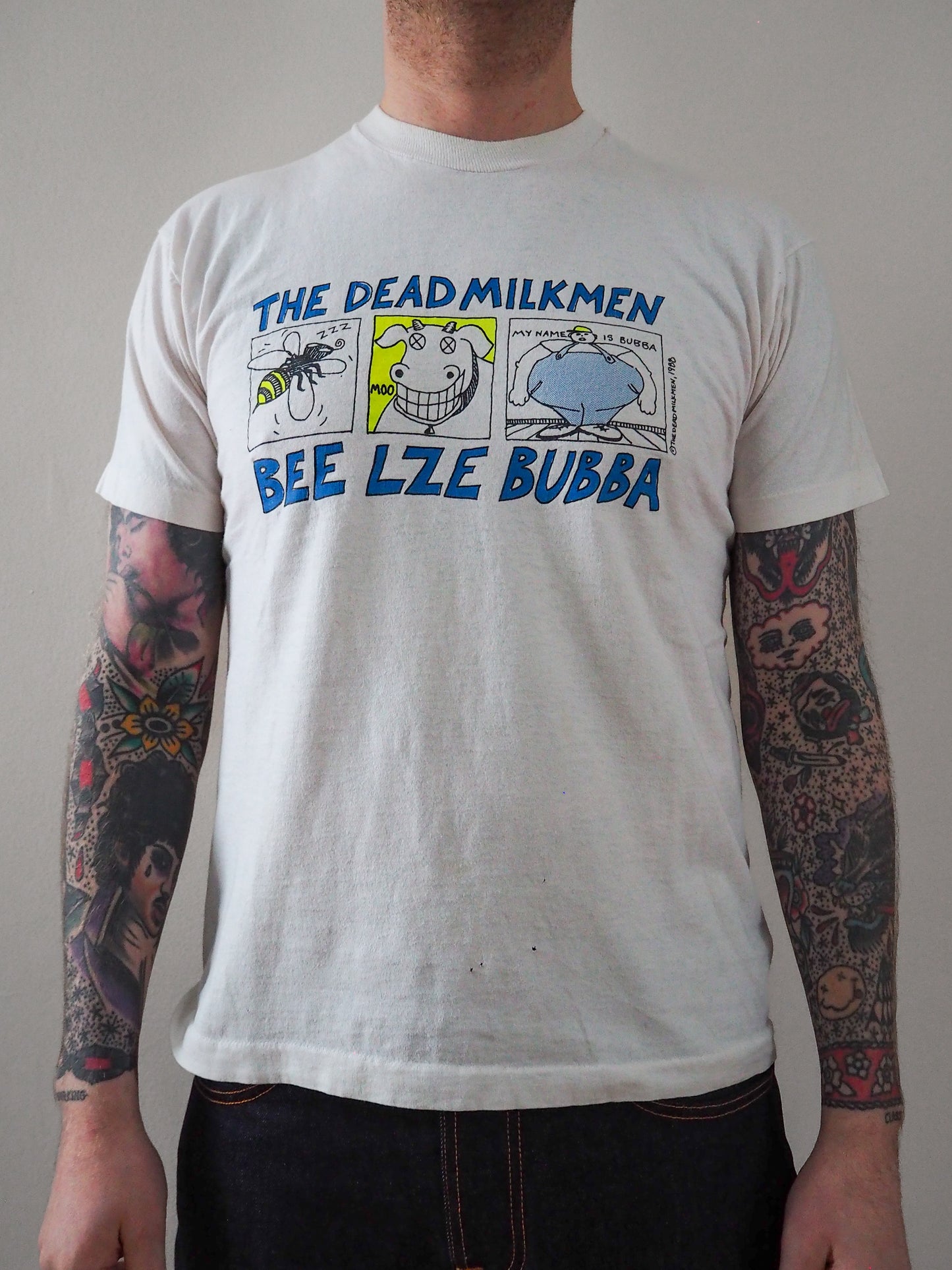 1989 The Dead Milkmen “Mow Across America” tour t-shirt