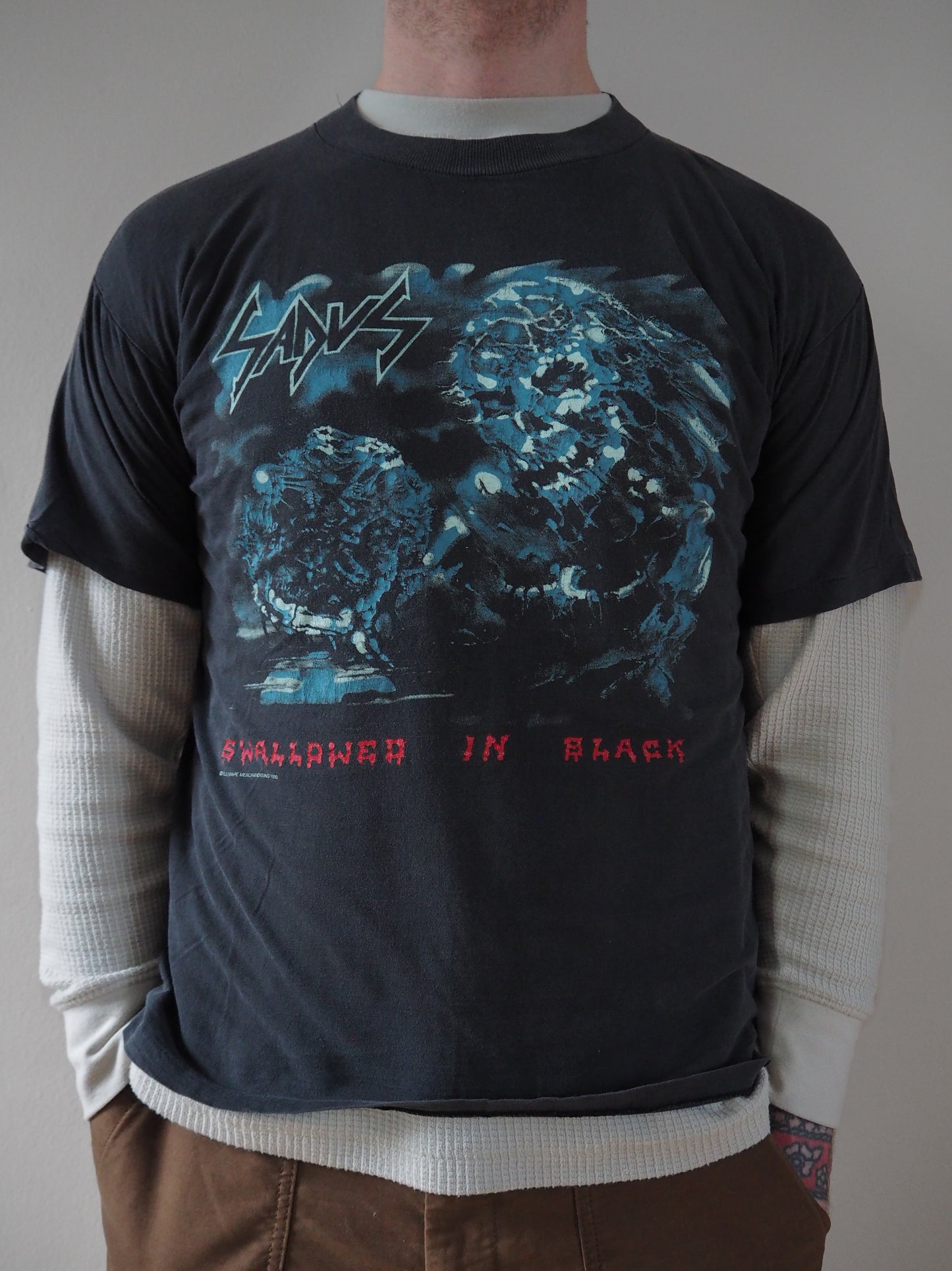 1990 Sadus "Swallowed in Black" tour t-shirt