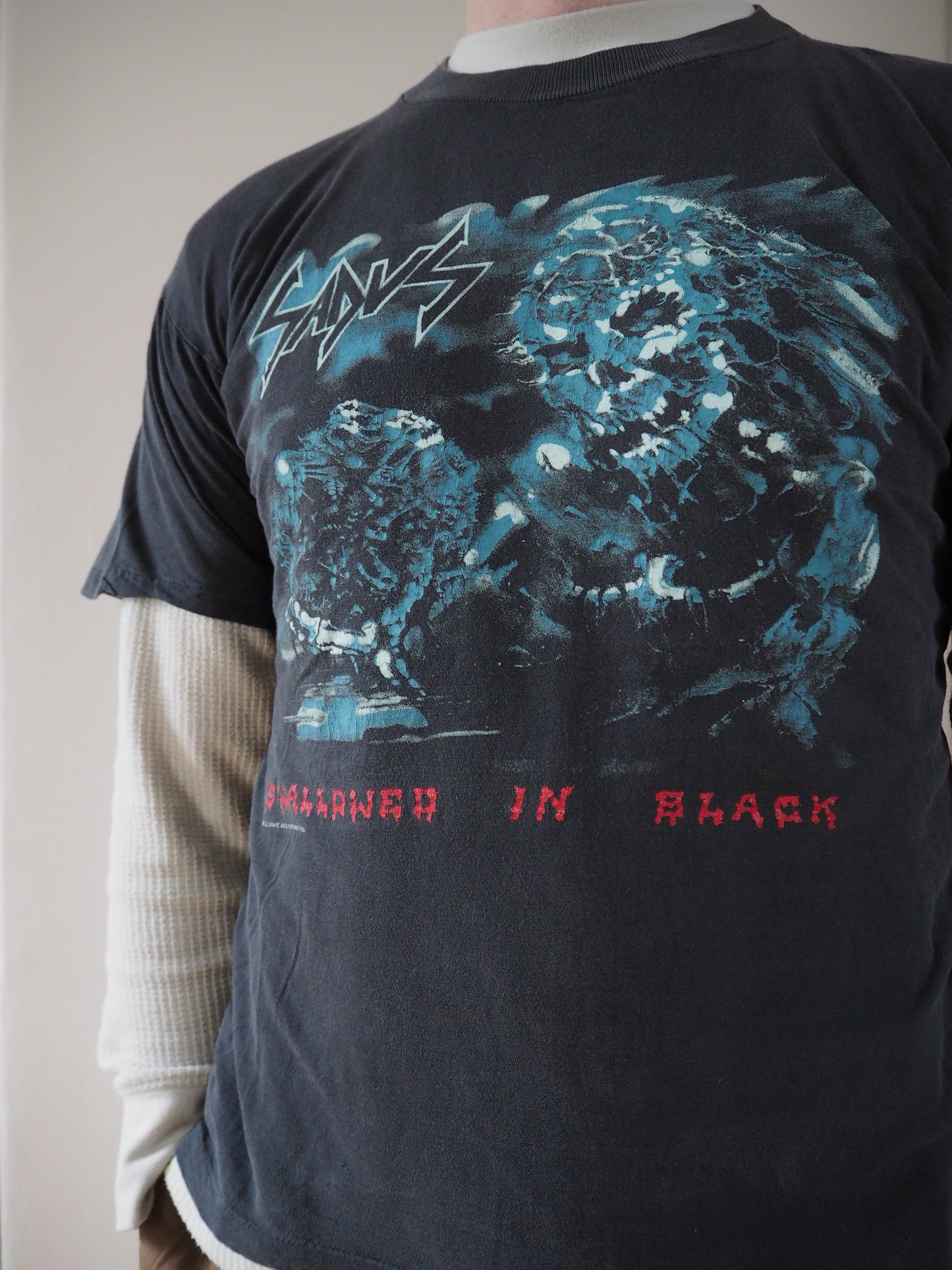 1990 Sadus "Swallowed in Black" tour t-shirt