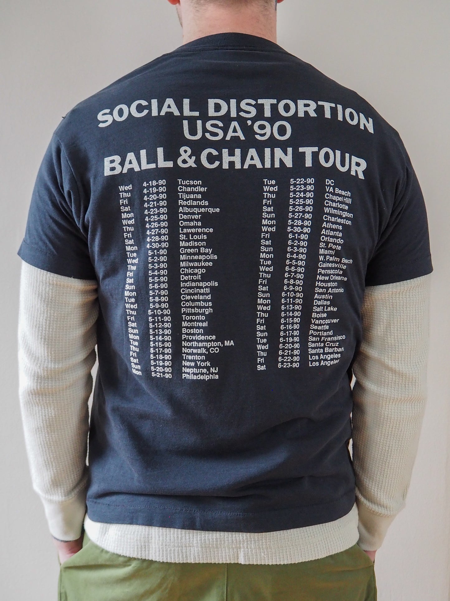 1990 Social Distortion “Ball and Chain” t-shirt