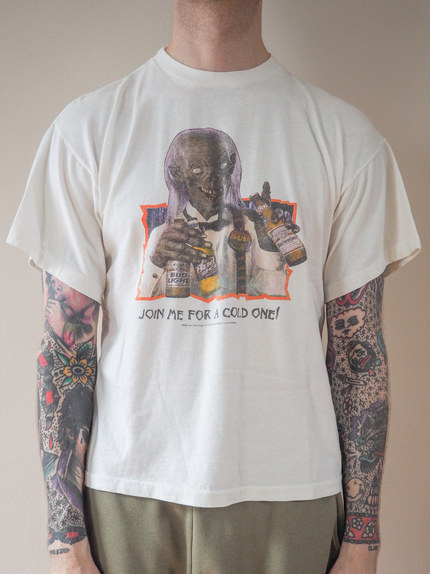 90s Crypt Keeper " Join Me for a Cold One" t-shirt