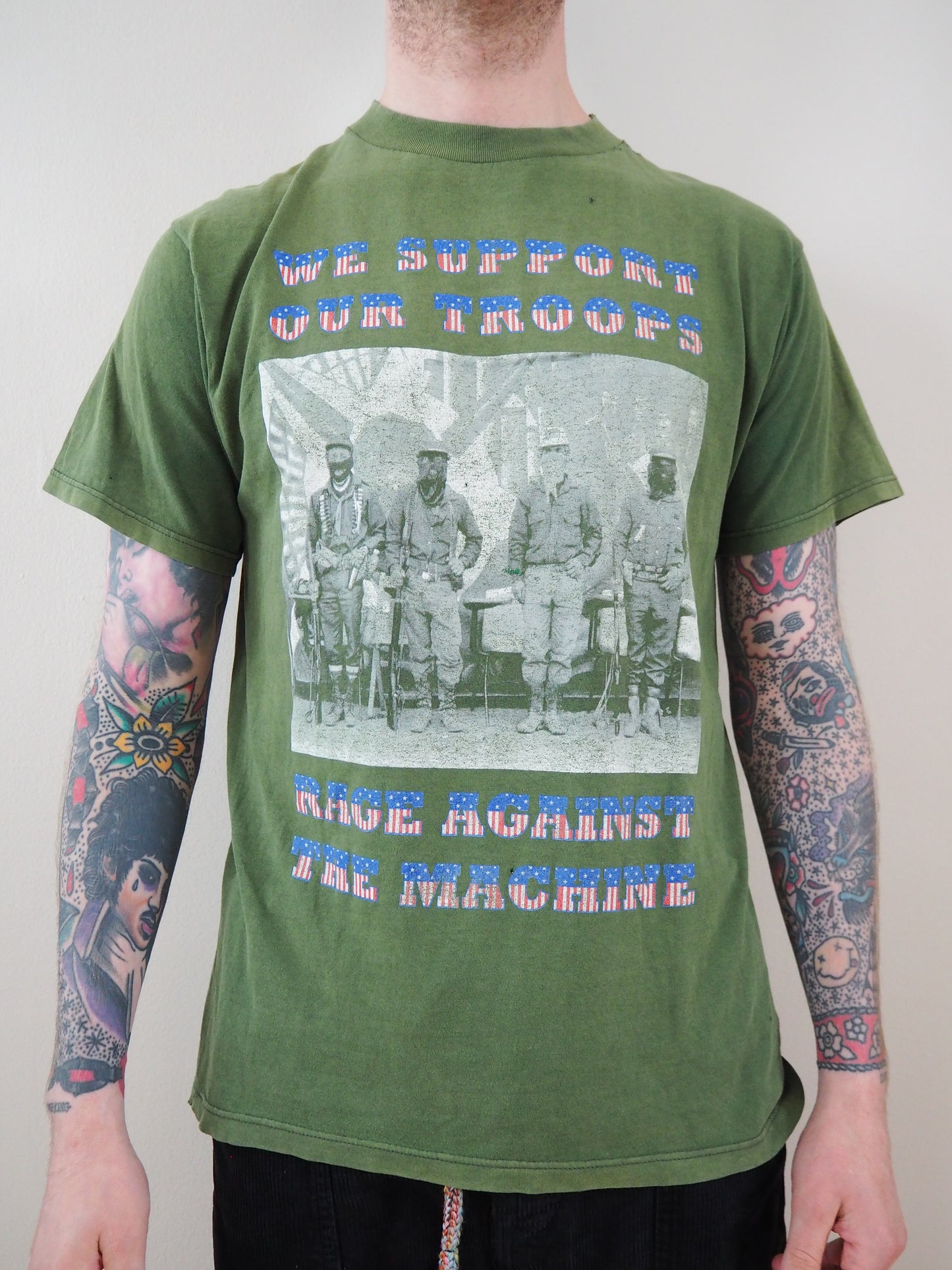 90s Rage Against the Machine "Support Your Troops" t-shirt