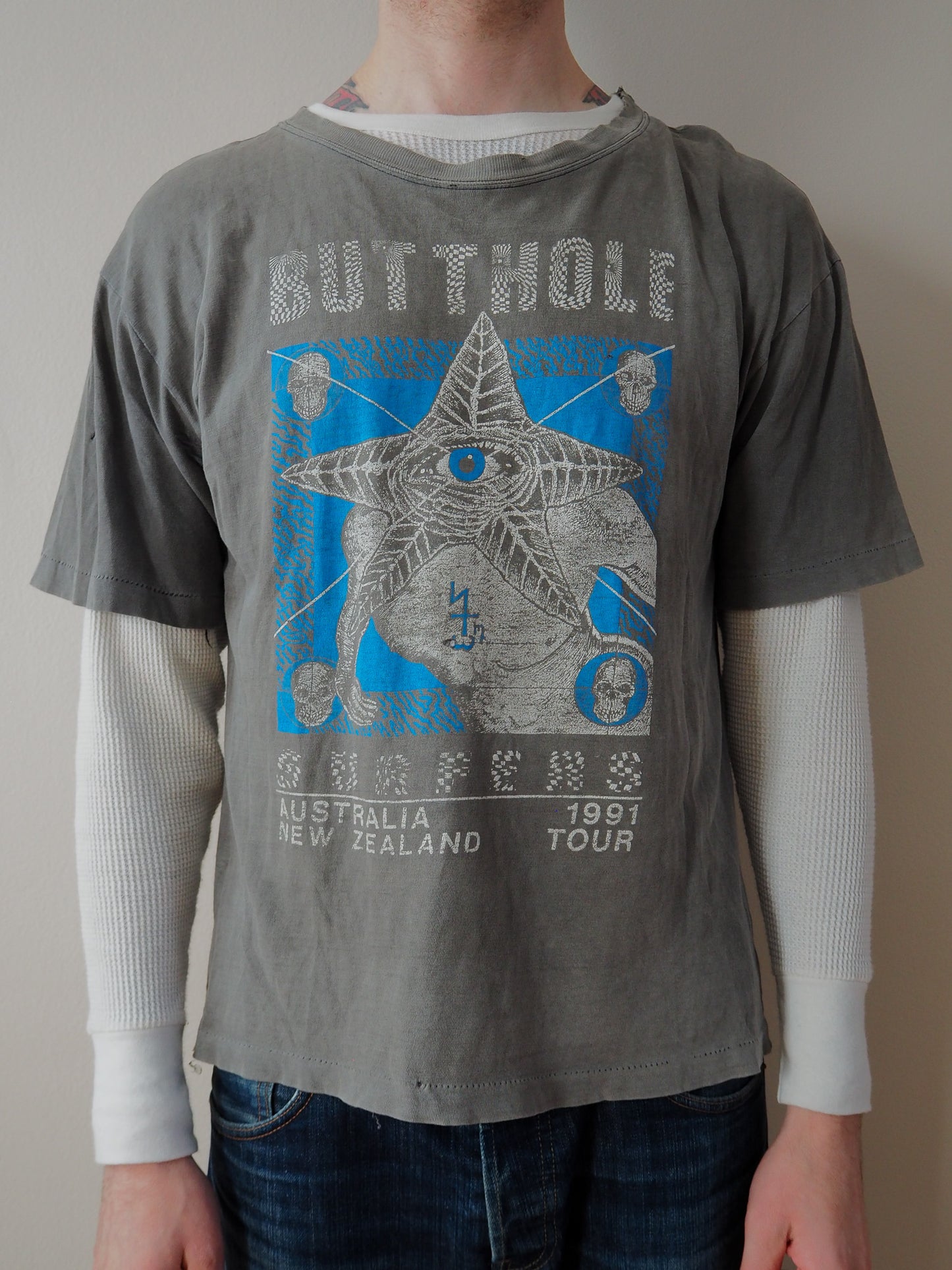 1991 Butthole Surfers "Zealots of Acid" Australia/New Zealand tour t-shirt
