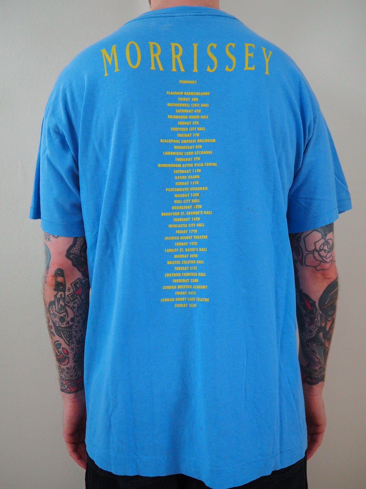 1995 Morrissey "World of Morrissey" euro tour t-shirt