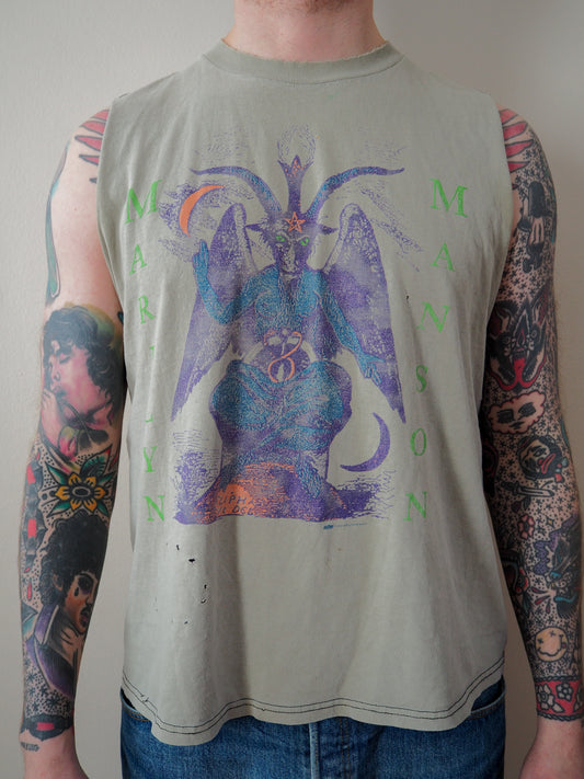 1996 Marilyn Manson "When I'm God Everybody Dies" chopped t-shirt