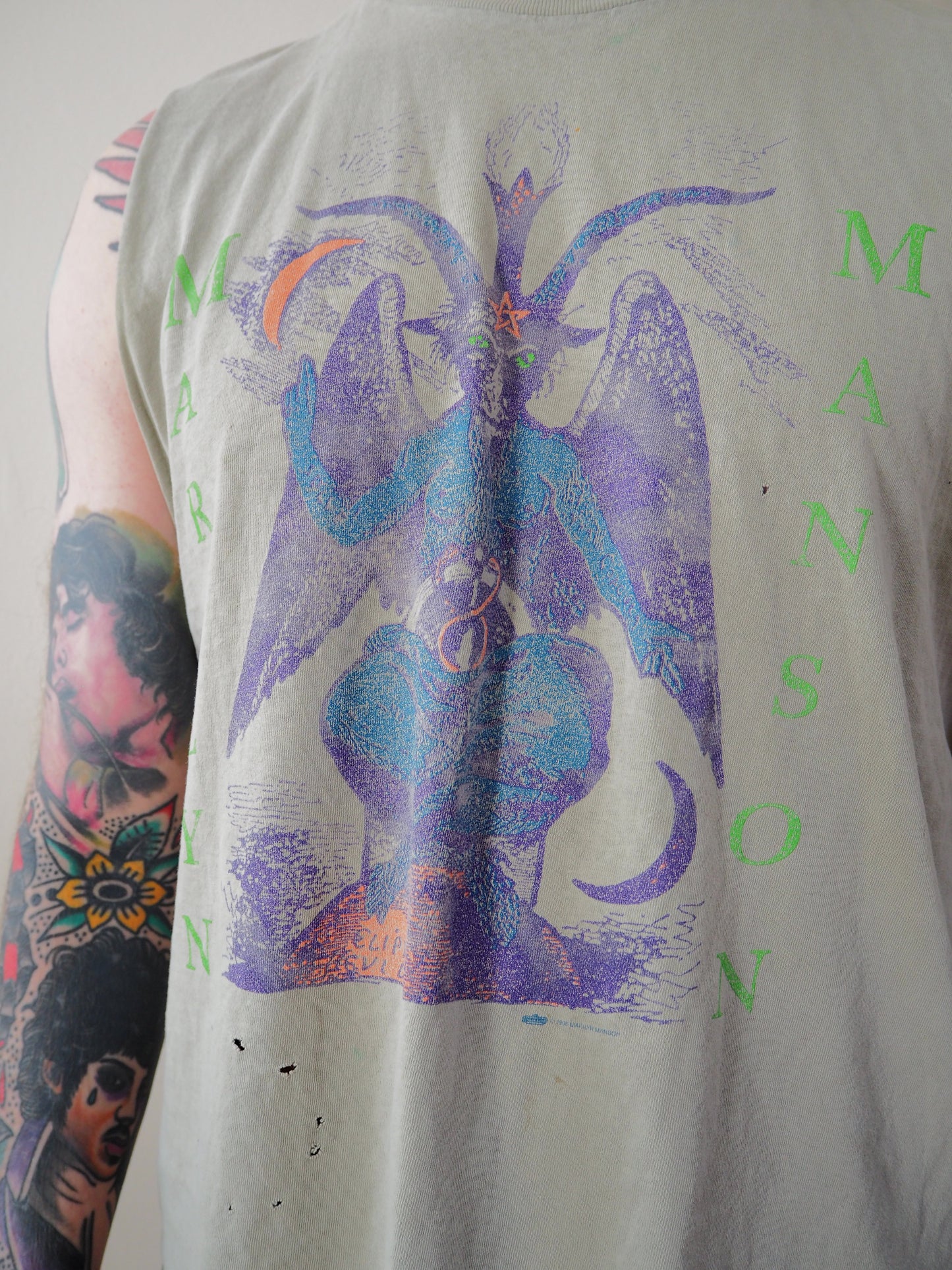 1996 Marilyn Manson "When I'm God Everybody Dies" chopped t-shirt