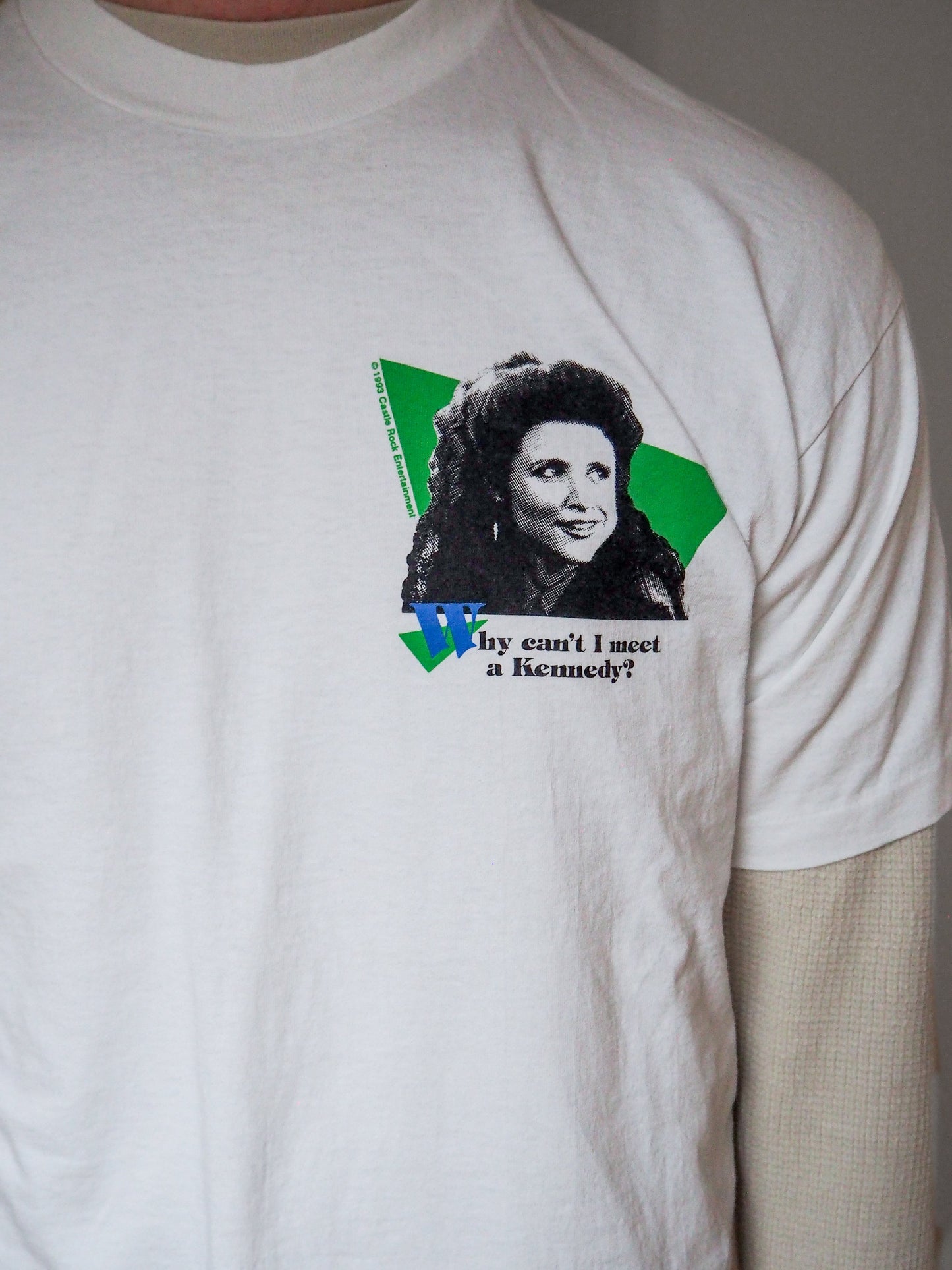 1993 Seinfeld “Why Can’t I Meet Kennedy?” t-shirt