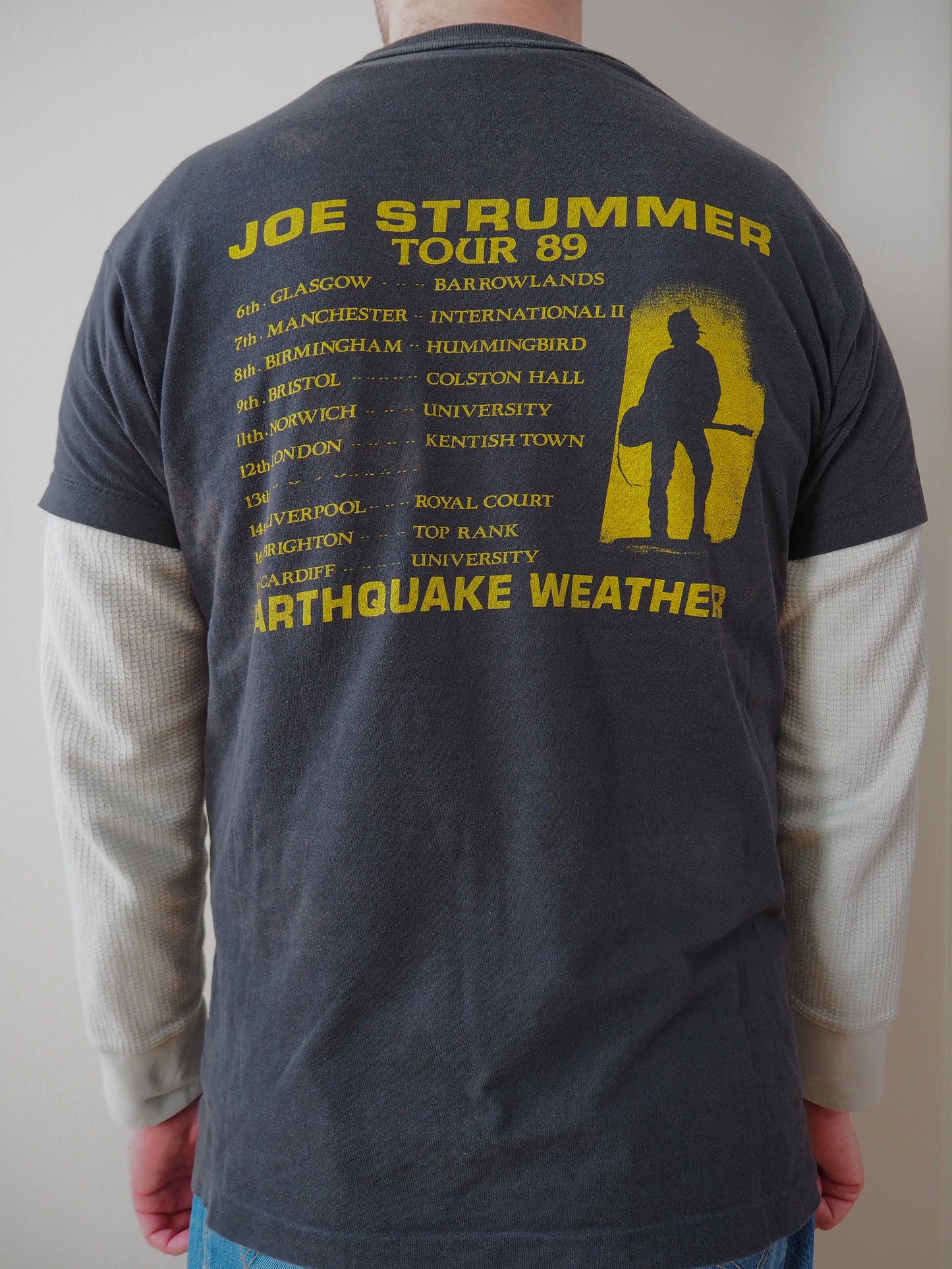 1989 Joe Strummer "Earthquake Weather" euro tour t-shirt