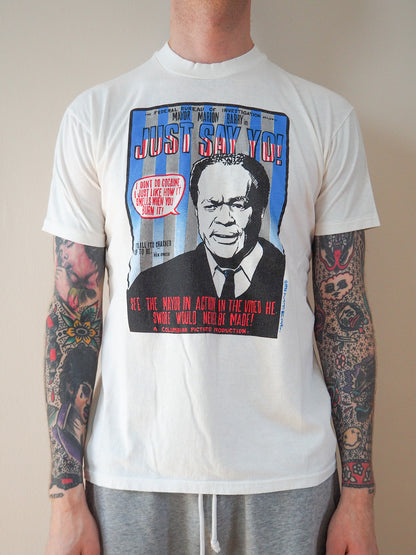 1990 "Just Say Yo!" Marion Barry t-shirt.