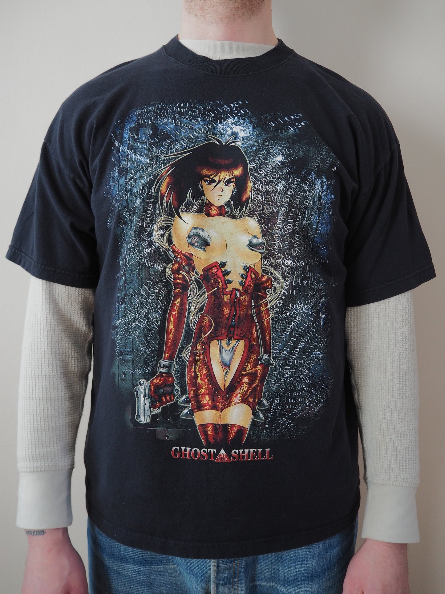 90s "Ghost in a Shell" gun t-shirt