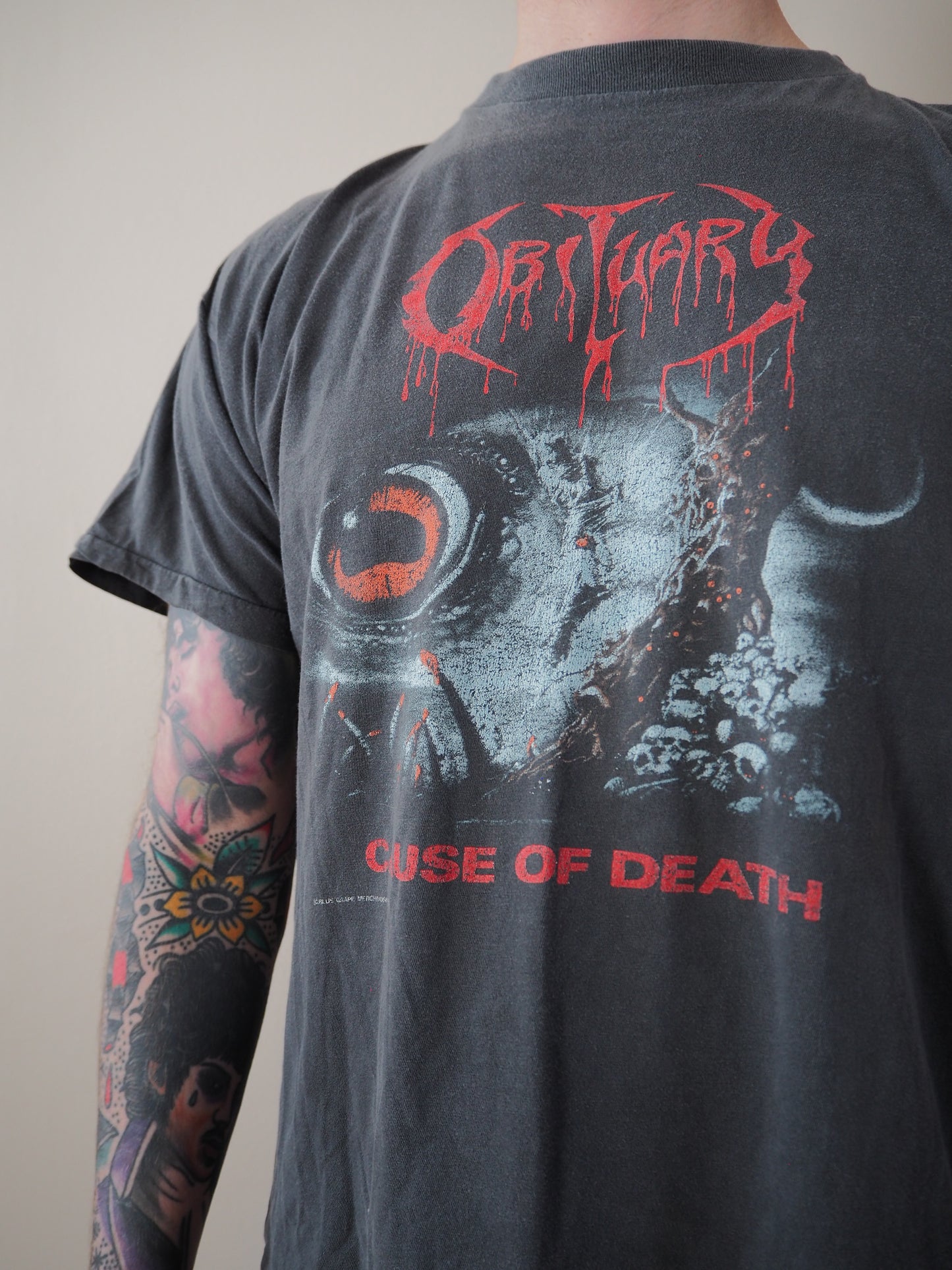 1990 Obituary "Cause of Death" Euro tour t-shirt