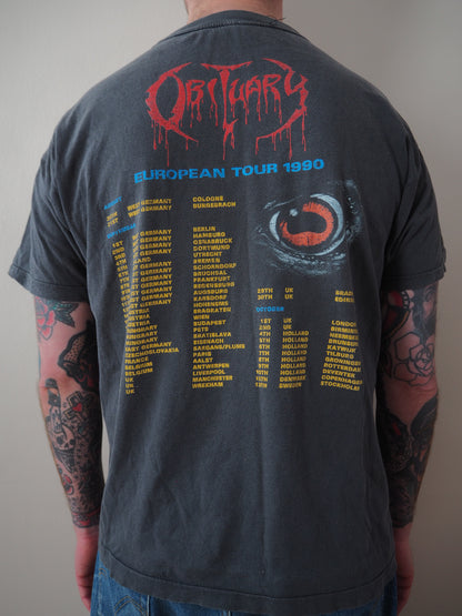 1990 Obituary "Cause of Death" Euro tour t-shirt