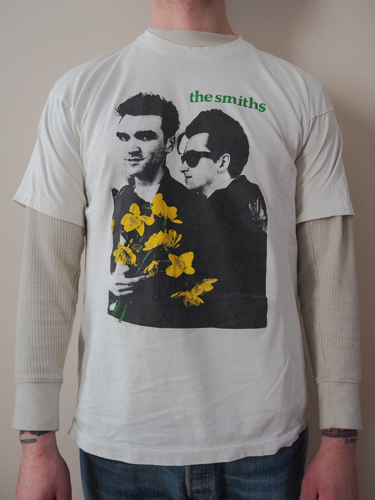 90s The Smiths "Morrissey and Johnny Marr Flowers" Bootleg t-shirt