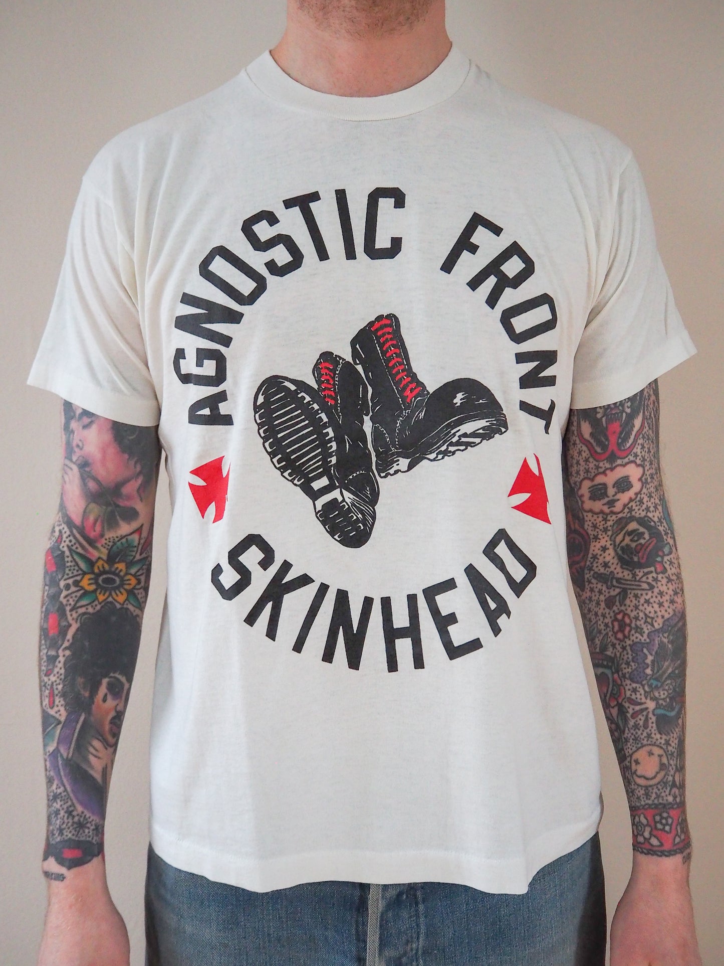 90s Agnostic Front "Skinhead" white variant