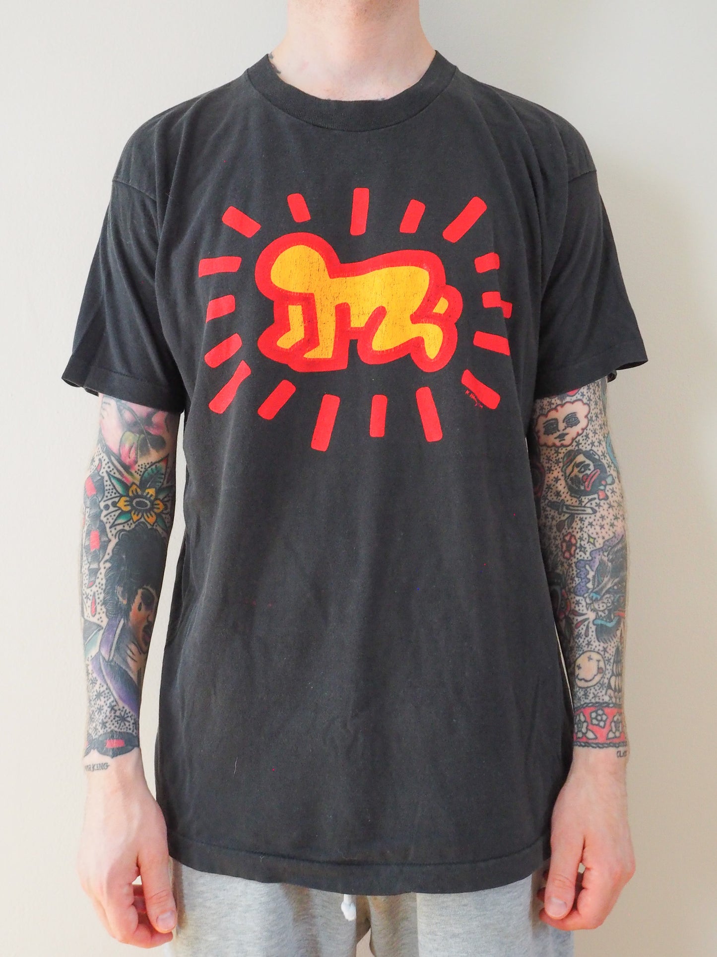 90s Keith Haring "Baby and Dog" t-shirt