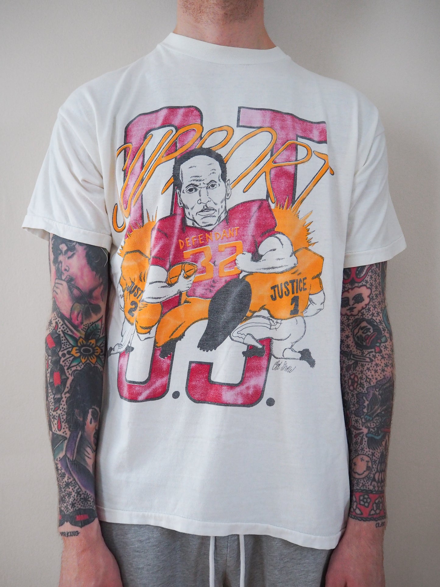 90s Support OJ Squeeze the Juice Test print.