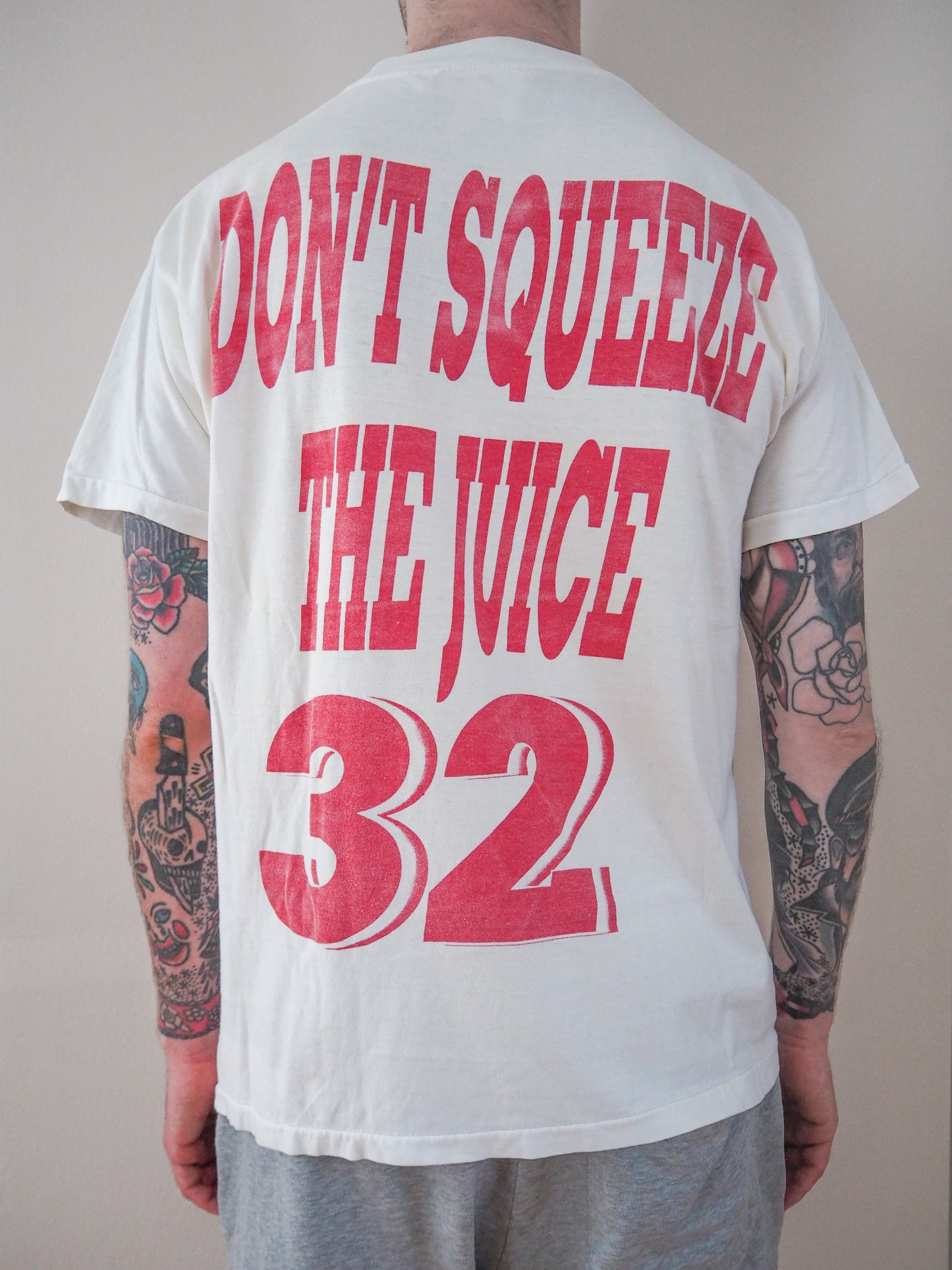 90s Support OJ Squeeze the Juice Test print.