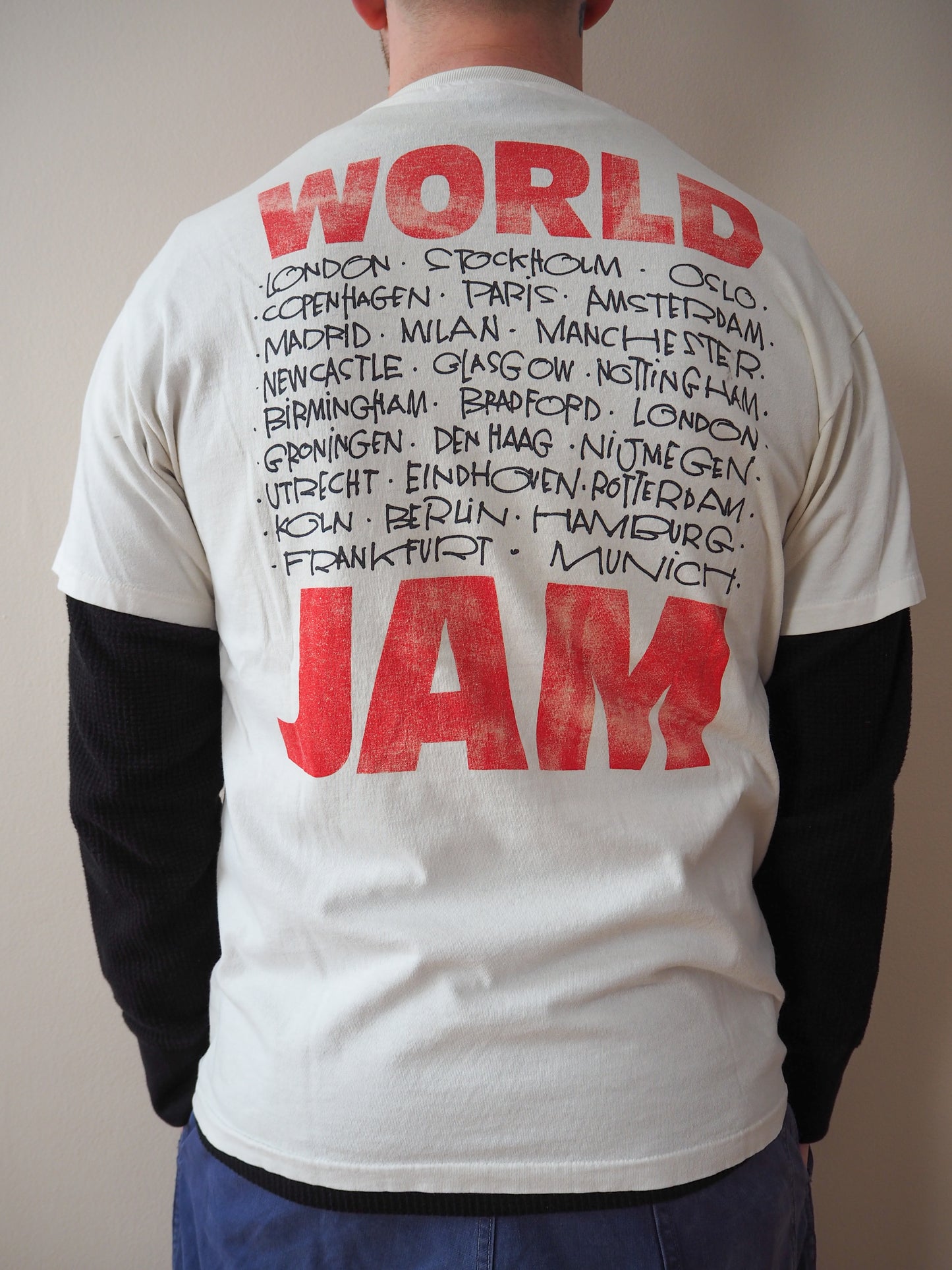 1992 Pearl Jam "World Jam" tour shirt