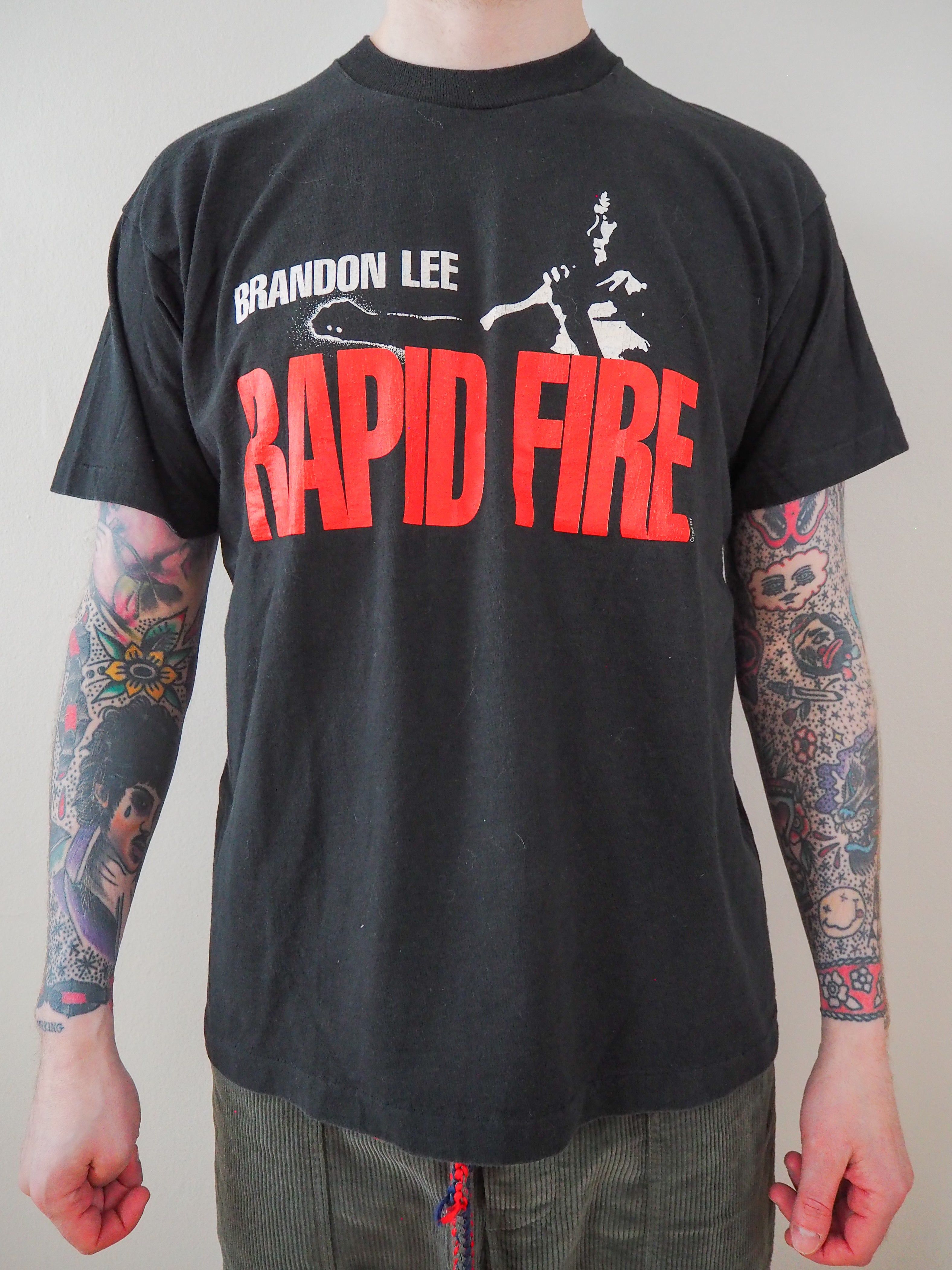 Vintage 1992 Rapid Fire Brandon Lee Movie online Promo Shirt