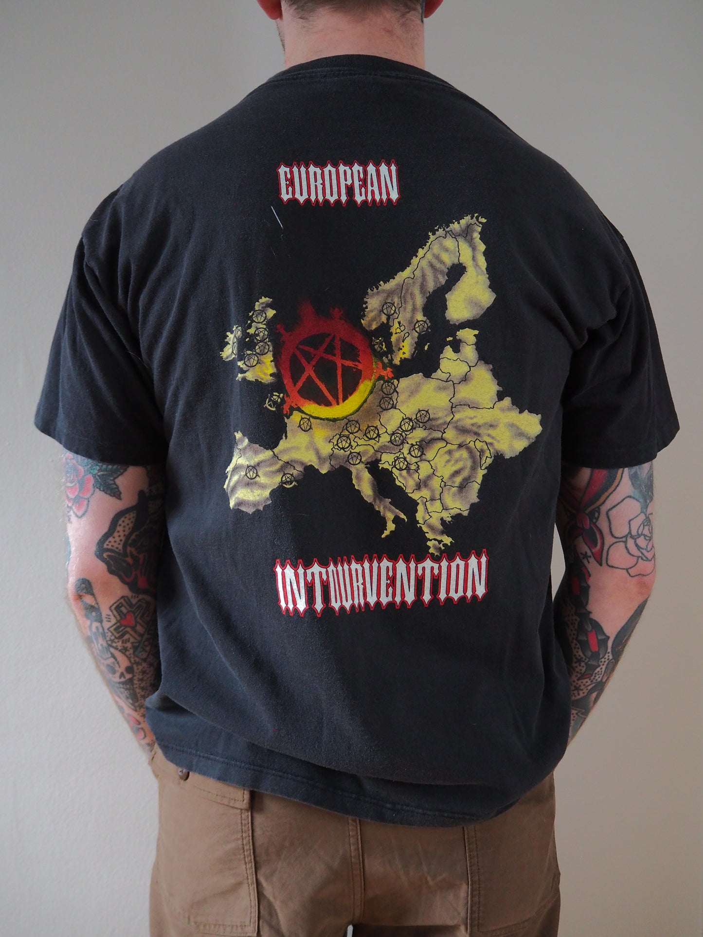 1994 Slayer "European Intervention"  t-shirt