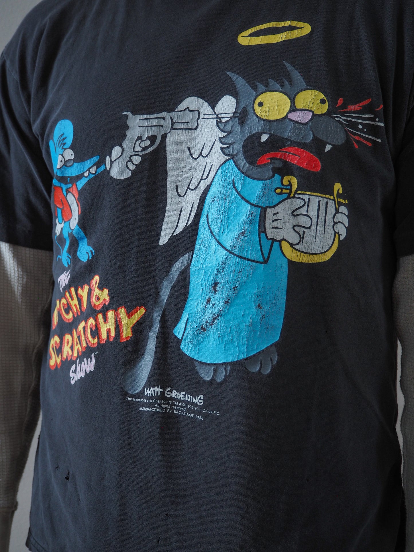 1995 Itchy and Scratchy "Bullet in the head"  t-shirt