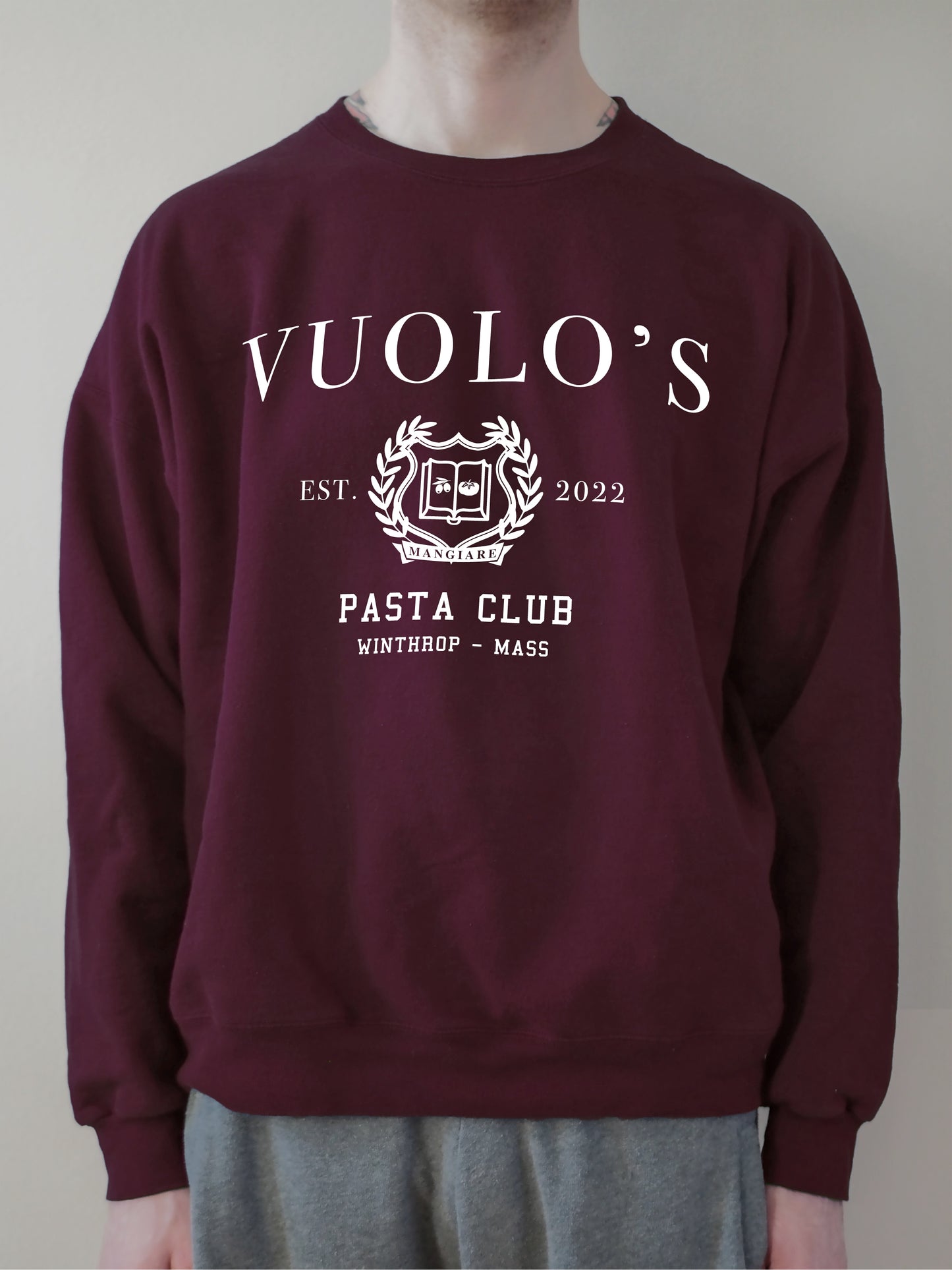 Vuolo's Pasta Club Crewneck - Maroon